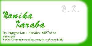 monika karaba business card